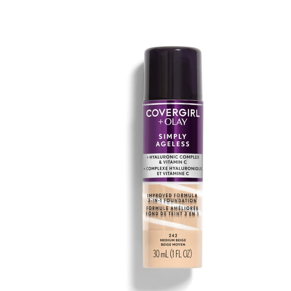 CoverGirl Simply Ageless Liquid Foundation 242-Medium Beige 1 fl oz (Pack of 10)