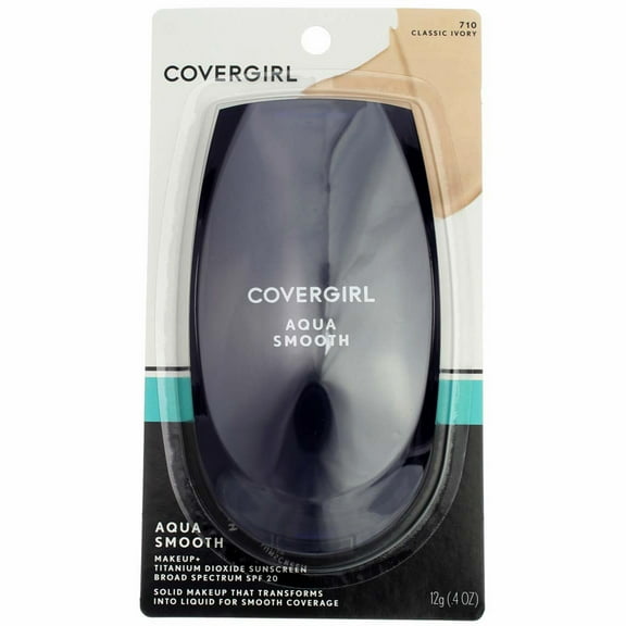 CoverGirl Smoothers AquaSmooth Compact Foundation, Classic Ivory [710] 0.40 oz (Pack of 6)