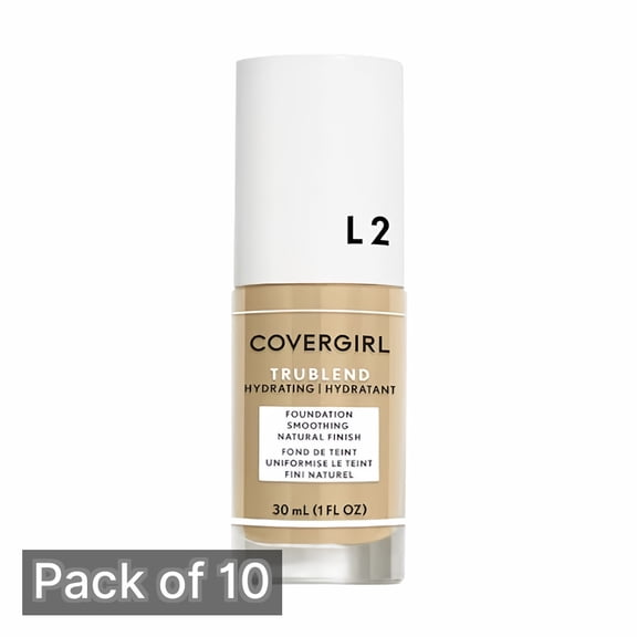 CoverGirl TruBlend Light Weight Liquid Makeup, Classic Ivory L2, 1 fl oz (10 pack)