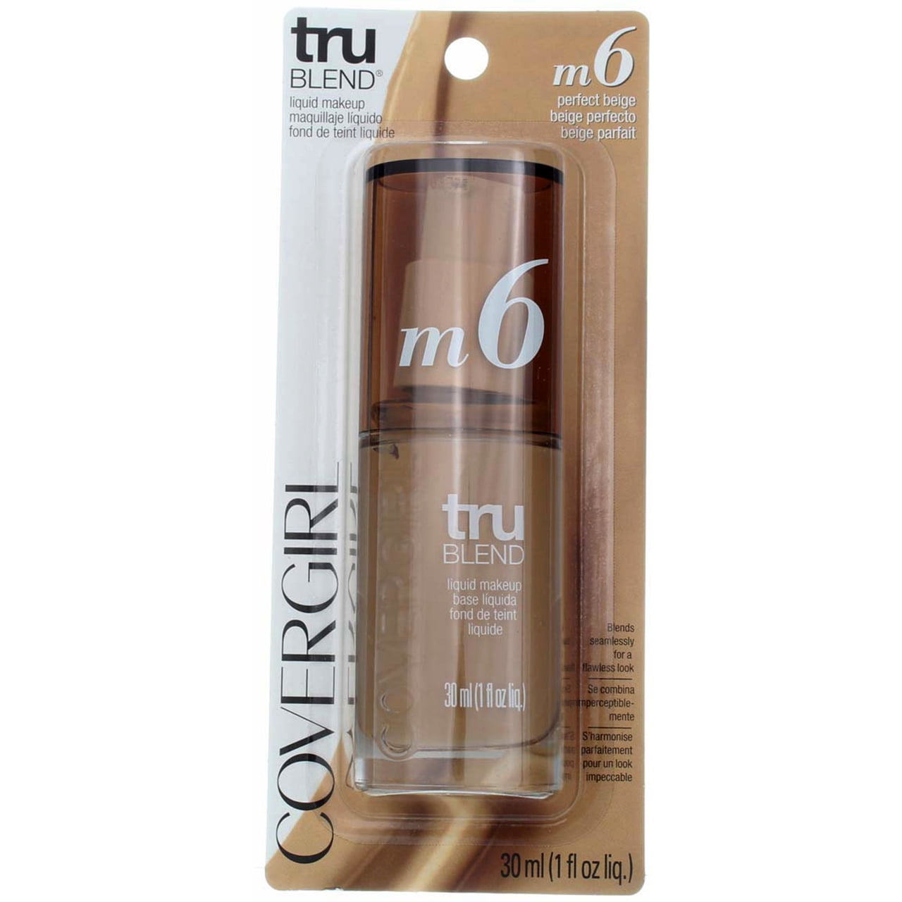 CoverGirl TruBlend Liquid Makeup, Perfect Beige [M6] 1 oz (Pack of 3)