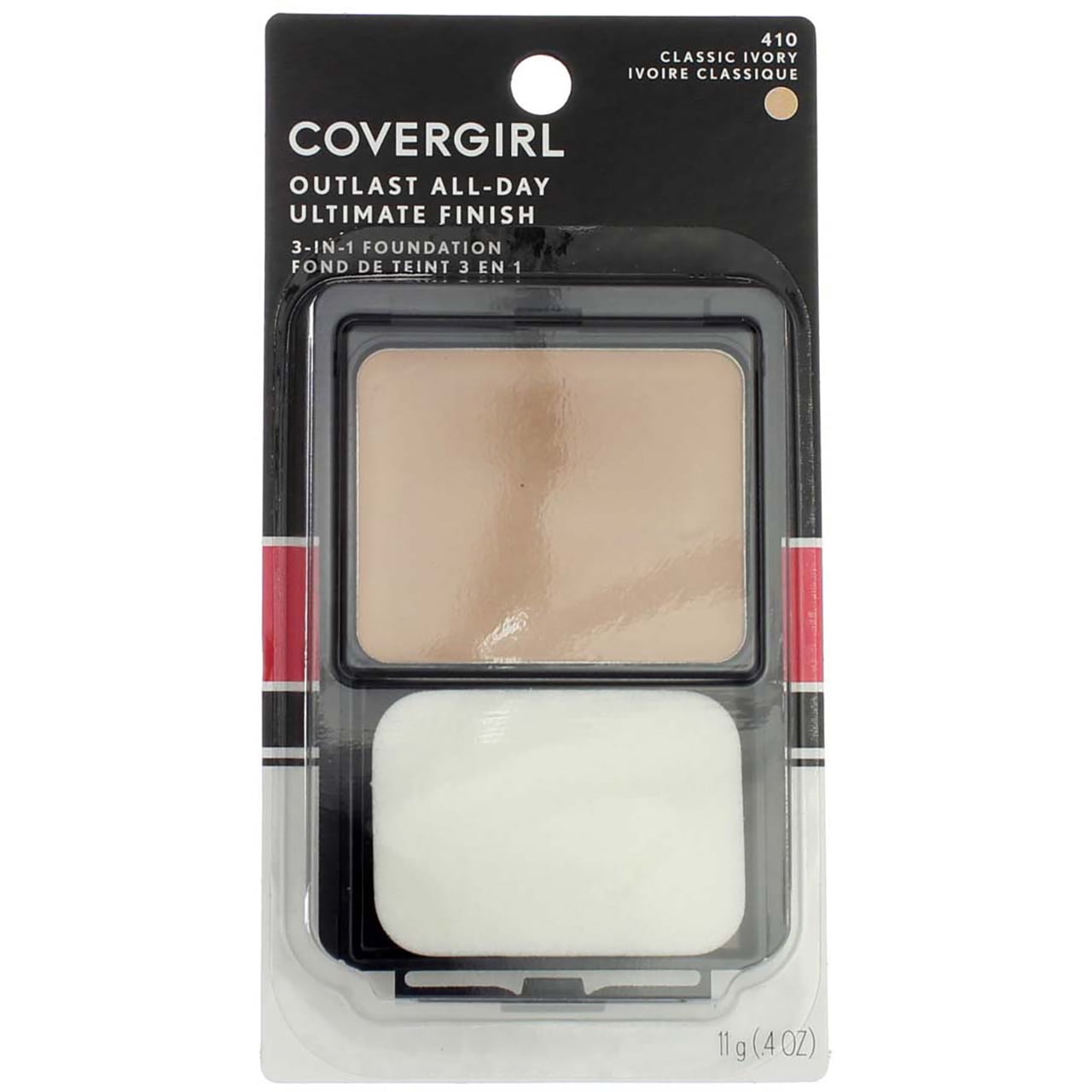 CoverGirl Ultimate Finish Liquid Powder MakeUp, Classic Ivory [410] 0.40 oz (Pack of 3)
