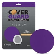 CoverGuard CGM Overpatch, Dexcom G7, Stelo, Purple Full Coverage Design, 25-Count, Waterproof Adhesive, Anti-Fray, Easy Application & Removal, Sensor Protection