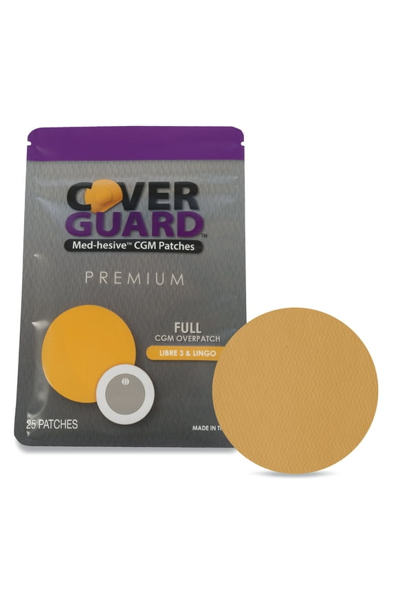 Overpatches for FreeStyle Libre 3 | 25 Ct Tan | Premium Waterproof CGM Covers | Latex-Free | Anti-Fray | Easy Application & Removal | Sensor Protection