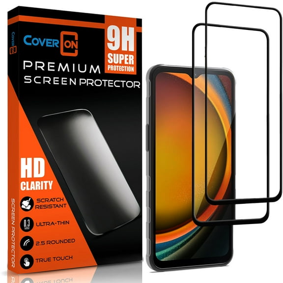 CoverON 2pcs Pack For Samsung Galaxy XCover7 / Galaxy XCover 7 Screen Protector Tempered Glass - 98% full Coverage