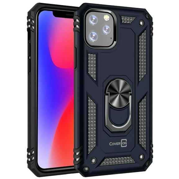 CoverON Apple iPhone 11 Pro Case with Magnetic Car Mount Compatible Ring Holder Kickstand Phone Cover - Resistor Series