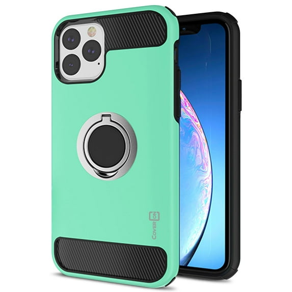 CoverON Apple iPhone 11 Pro Case with Ring Holder, RingCase Series Hybrid Protective Dua Layer Phone Cover
