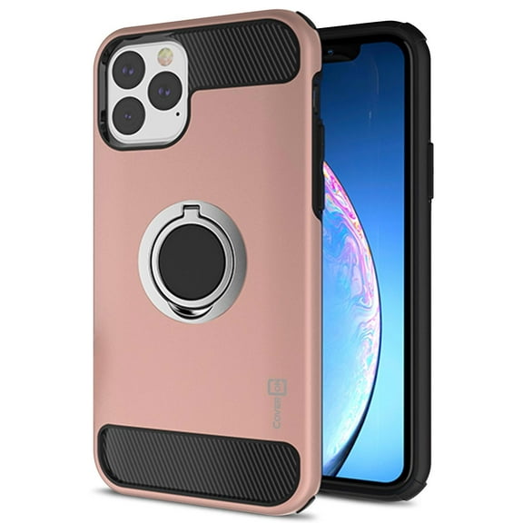 CoverON Apple iPhone 11 Pro Max Case with Ring Holder, RingCase Series Hybrid Protective Dua Layer Phone Cover