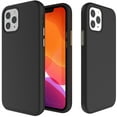 thumbnail image 1 of CoverON Apple iPhone 12/12 Pro Case, Slim Rugged Grip Hard Phone Cover, Black, 1 of 8