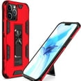 thumbnail image 1 of CoverON Apple iPhone 12 Case / iPhone 12 Pro Case (6.1"), KickStand Ring Loop Holder Rugged Cover Magnetic Slide Stand, Red, 1 of 9