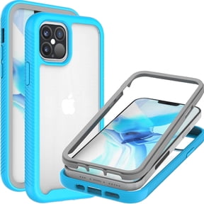 CoverON Apple iPhone 12 Case / iPhone 12 Pro Case (6.1"), Military Grade Full Body Rugged Slim Fit Clear Phone Cover, Light Blue