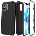 thumbnail image 1 of CoverON Apple iPhone 12 Case / iPhone 12 Pro Case (6.1"), Military Grade Heavy Duty Full Body Tri-Layer Rugged Phone Cover, Black, 1 of 7