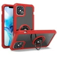 thumbnail image 1 of CoverON Apple iPhone 12 Case / iPhone 12 Pro Case (6.1"), Ring Holder Kickstand Magnetic Mount Clear Hard Back Cover Rubber Bumper, Red, 1 of 9