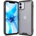 thumbnail image 1 of CoverON Apple iPhone 12 Mini Case (5.4"), Clear Slim fit Lightweight Hard Cover TPU, Black Bumper, 1 of 8