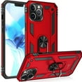 thumbnail image 1 of CoverON Apple iPhone 12 Mini Ring Case, Kickstand Rugged Phone Cover Magnetic Car Mount Compatible - Red, 1 of 7