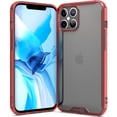 thumbnail image 1 of CoverON Apple iPhone 12 Pro Max Case (6.7"), Clear Slim fit Lightweight Hard Phone Cover TPU, Red Bumper, 1 of 8