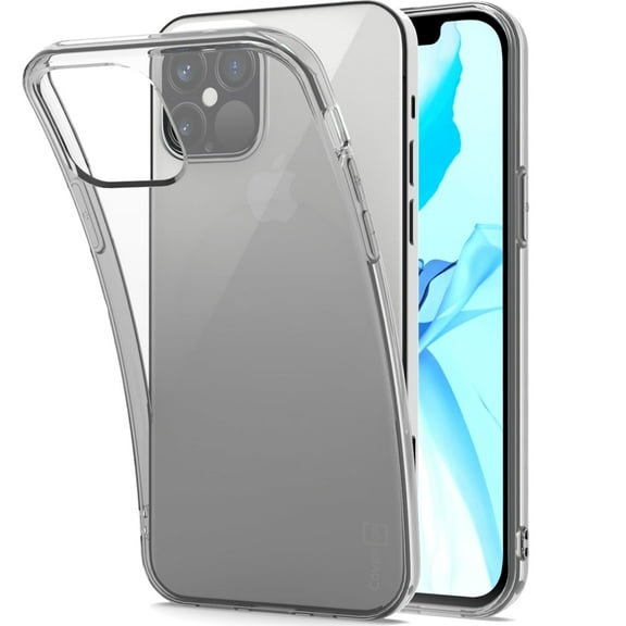 CoverON Apple iPhone 12 Pro Max Case (6.7"), FlexGuard Series Soft Flexible Slim Lightweight Fit TPU Minimal Cover, Clear