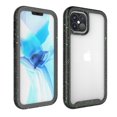 thumbnail image 1 of CoverON Apple iPhone 12 Pro Max Case (6.7"), Military Grade Full Body Rugged Slim Fit Clear Cover, Black (Green Splash), 1 of 3
