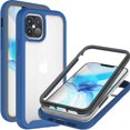 thumbnail image 1 of CoverON Apple iPhone 12 Pro Max Case (6.7"), Military Grade Full Body Rugged Slim Fit Clear Phone Cover, Navy Blue, 1 of 9