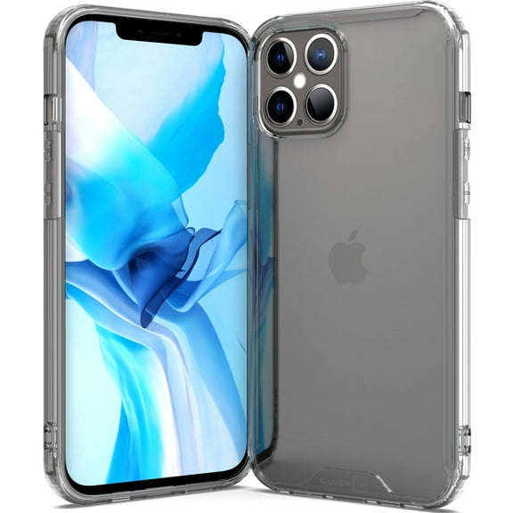 CoverON Apple iPhone 12 Pro Max Case (6.7"), Slim fit Lightweight Hard Phone Cover, Clear TPU Bumper