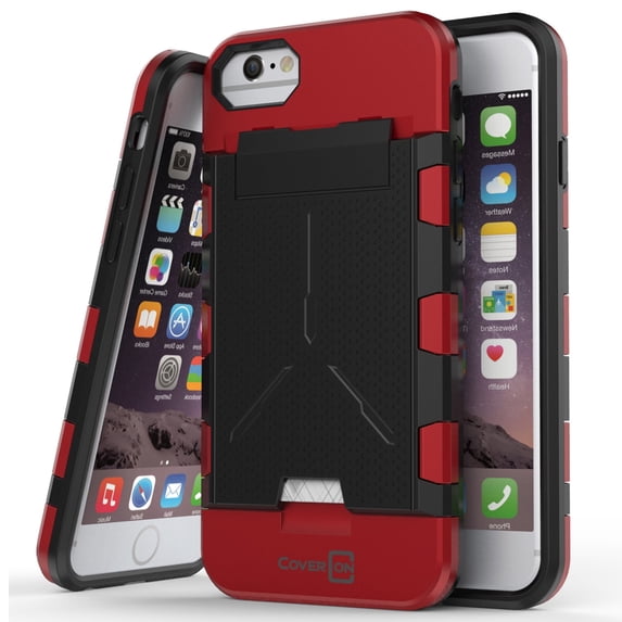 CoverON Apple iPhone 7 (4.7) / 8 Case, GaRoo Guard Series Credit Card Holder Hybrid Hard Phone Cover