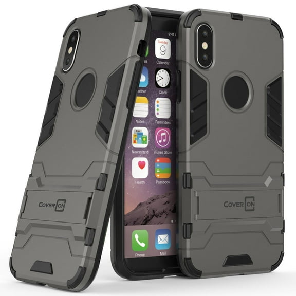 CoverON Apple iPhone X / 10 Case, Shadow Armor Series Hybrid Kickstand Phone Cover