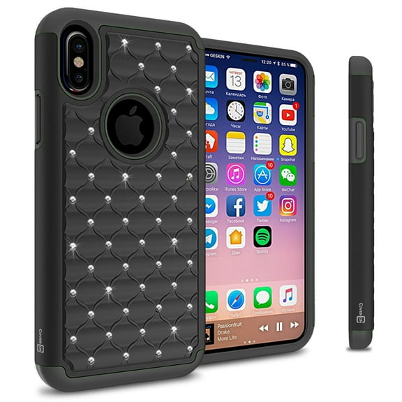 CoverON Apple iPhone X Case, Aurora Series Rhinestone Phone Cover