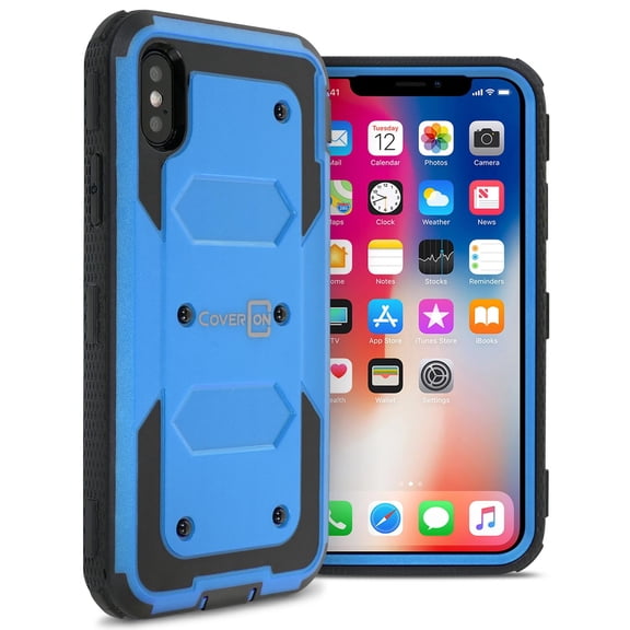 CoverON Apple iPhone X Case, Tank Series Hard Protective Armor Phone Cover