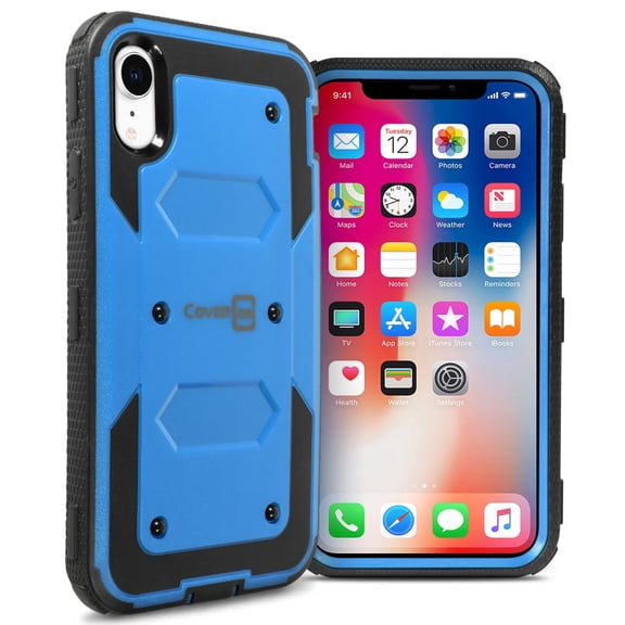 CoverON Apple iPhone XR (6.1") Case, Tank Series Hard Protective Armor Phone Cover