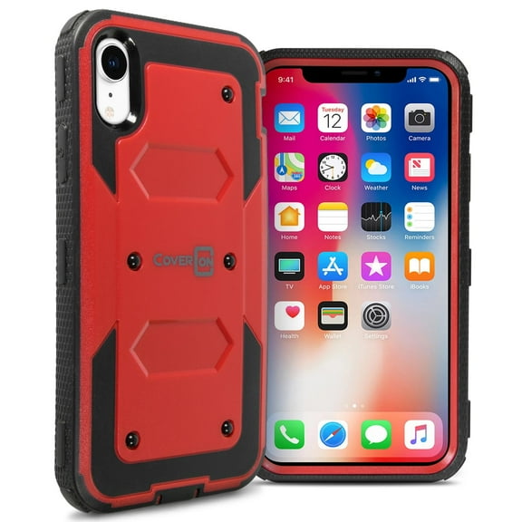 CoverON Apple iPhone XR (6.1") Case, Tank Series Hard Protective Armor Phone Cover