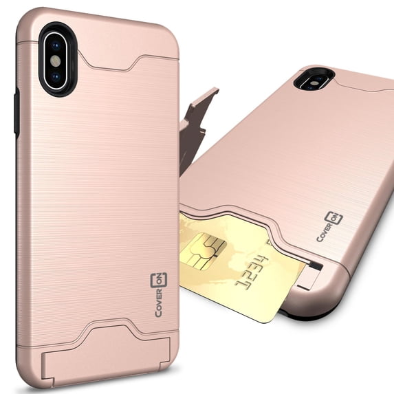 CoverON Apple iPhone XS Max (6.5") Case, SecureCard Series Hybrid Kickstand Phone Cover