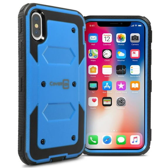 CoverON Apple iPhone XS Max (6.5") Case, Tank Series Hard Protective Armor Phone Cover
