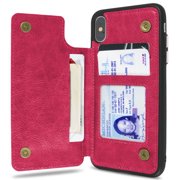 CoverON Apple iPhone XS Max 6.5 Wallet Case, Daytripper Series Slim Fit Vegan Leather Credit Card Holder Phone Cover