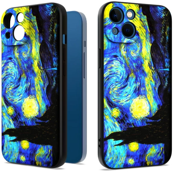 CoverON Art Design For Apple iPhone 14 Plus Phone Case, Flexible Rubber Slim TPU Cover, Starry Night