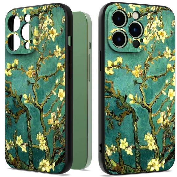 CoverON Art Design For Apple iPhone 14 Pro Phone Case, Flexible Rubber Slim TPU Cover, Almond Blossom