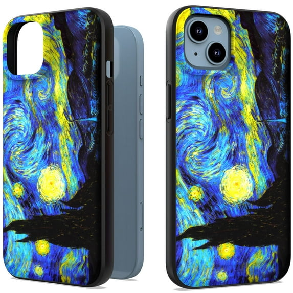CoverON Art Design For Apple iPhone 15 Plus Phone Case, Flexible Rubber Slim TPU Cover, Starry Night