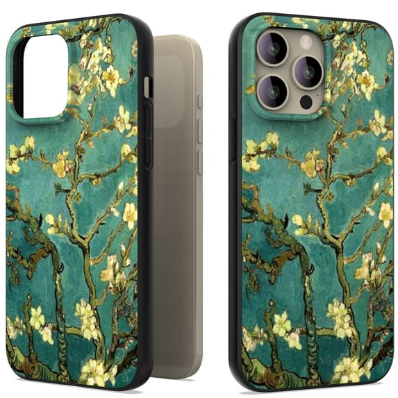 CoverON Art Design For Apple iPhone 16 Pro Max Phone Case, Flexible Rubber Slim TPU Cover, Almond Blossom