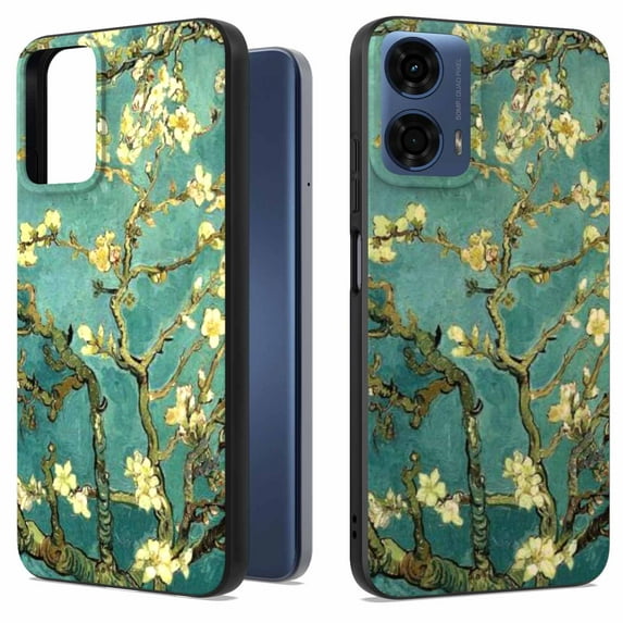 CoverON Art Design For Motorola Moto G Power 5G 2024 Phone Case, Flexible Rubber Slim TPU Cover, Almond Blossom