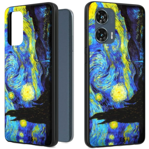 CoverON Art Design For Motorola Moto G Stylus 5G 2024 Phone Case, Flexible Rubber Slim TPU Cover, Starry Night
