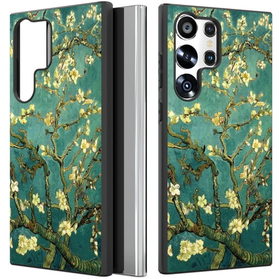 CoverON Art Design For Samsung Galaxy S23 Ultra Phone Case, Flexible Rubber Slim TPU Cover, Almond Blossom