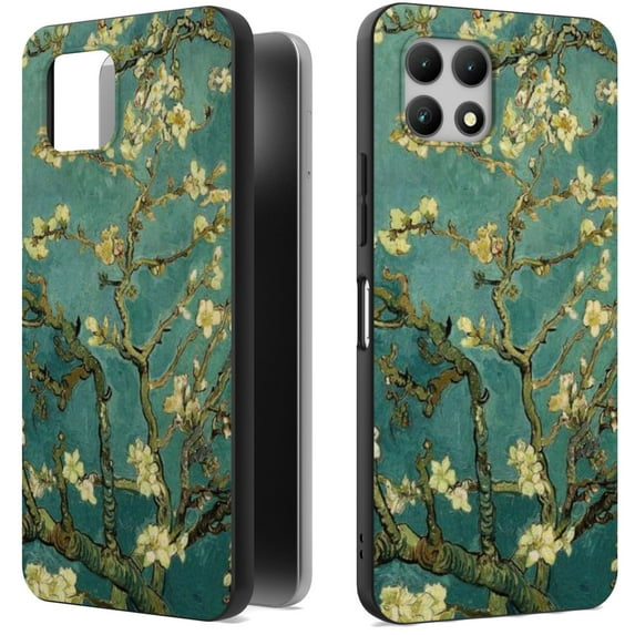 CoverON Art Design For Tmobile T-Mobile Revvl 7 5G Phone Case, Flexible Rubber Slim TPU Cover, Almond Blossom