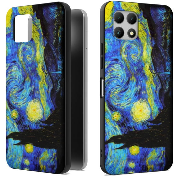 CoverON Art Design For Tmobile T-Mobile Revvl 7 5G Phone Case, Flexible Rubber Slim TPU Cover, Starry Night