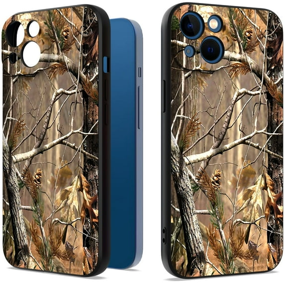 CoverON Design For Apple iPhone 14 Phone Case, Flexible Rubber Slim TPU Cover, Fall Camouflage