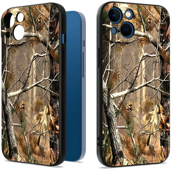 CoverON Design For Apple iPhone 14 Plus Phone Case, Flexible Rubber Slim TPU Cover, Fall Camouflage