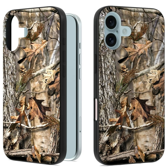 CoverON Design For Apple iPhone 16 / iPhone 16 Phone Case, Flexible Rubber Slim TPU Cover, Fall Camouflage