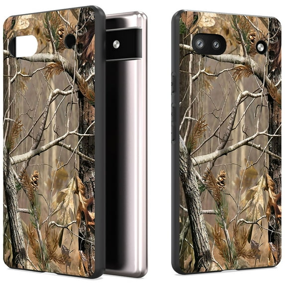 CoverON Design For Google Pixel 6a Phone Case, Flexible Rubber Slim TPU Cover, Fall Camouflage