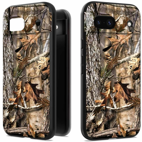 CoverON Design For Google Pixel 8a Phone Case, Flexible Rubber Slim TPU Cover, Fall Camouflage