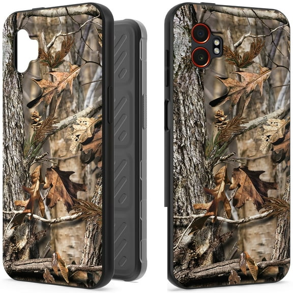CoverON Design For Samsung Galaxy XCover7 Pro Phone Case, Flexible Rubber Slim TPU Cover, Fall Camouflage