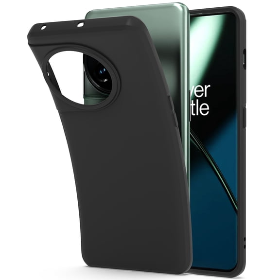 CoverON For 1+ OnePlus 11 Case, Flexible Slim Lightweight TPU Minimal Phone Cover, Black