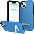 thumbnail image 1 of CoverON For Apple iPhone 13 Case, Slim Metal Kickstand Rugged Dual Layer Phone Cover, Blue, 1 of 8