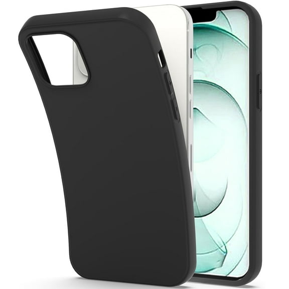CoverON For Apple iPhone 13 Mini Case, FlexGuard Series Soft Flexible Slim Lightweight Fit TPU Minimal Phone Cover, Black